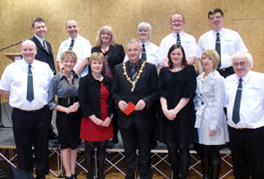 Martina Anderson with members of the Destined group