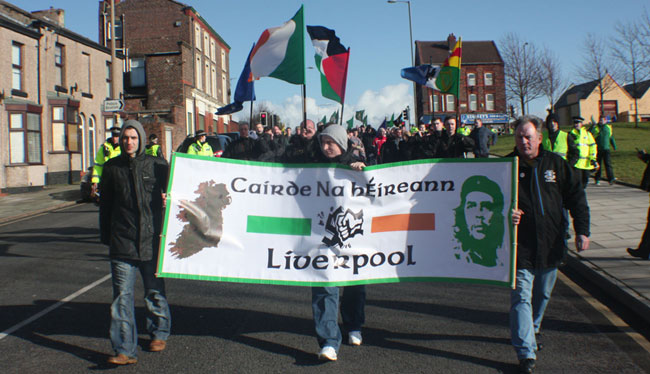 Cairde na hÉireann Liverpool lead the commemoration for Volunteer Seán Phelan